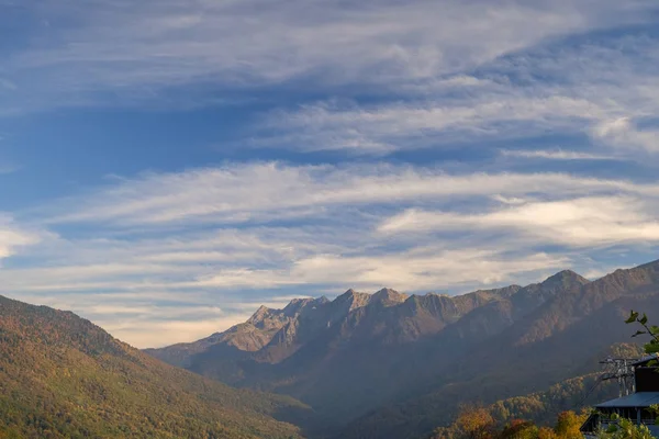 Natureza Paisagens Montanhosas Sochi Rosa Khutor Resort Montanha Cores Outono — Fotografia de Stock