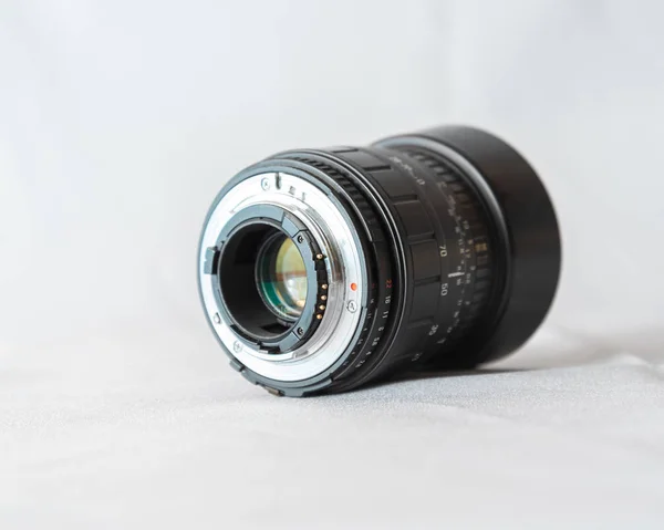 Lente Foto Uma Câmera Slr Com Brilho Colorido Bonito Lentes — Fotografia de Stock