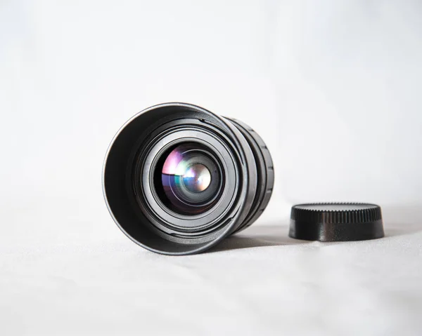Φακό Φωτογραφία Από Μια Φωτογραφική Μηχανή Slr Όμορφα Χρωματιστά Λάμψη — Φωτογραφία Αρχείου