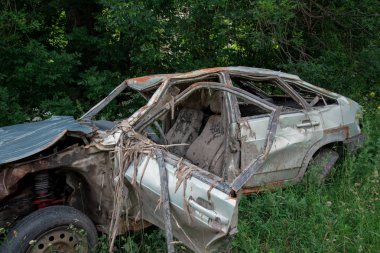 çimenler üzerinde çamur duruyor boğuldu bir kaza araba cesedi
