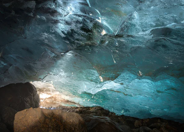 Ice Cave Alibek Mountain Glacier Dombai Caucasus — Stock Photo, Image