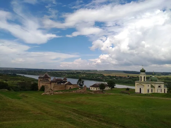 Панорама Хотинська фортеця — стокове фото