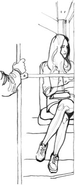 Otobüs, gizli kamera kız oturuyor