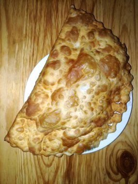 Cheburek plaka makro üzerinde 