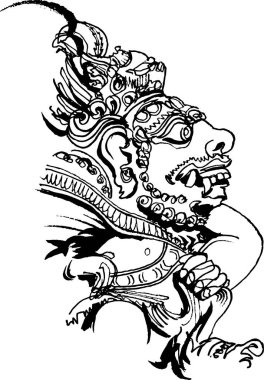 Bali motifleri, taş Idol Bali Adası