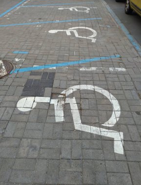 Engelliler için sokak Park işaretleri