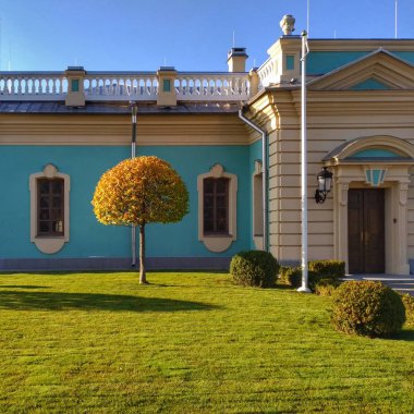 Kiev, figürlü bir taç ile sonbahar ağacı
