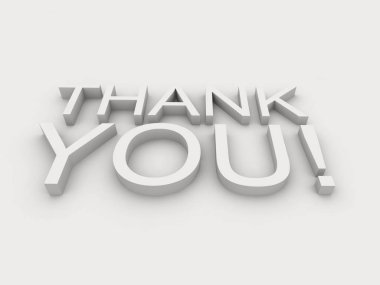 Teşekkür ederiz! metin, beyaz arka plan üzerinde kelime