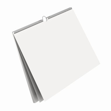 Duvar takvimi beyaz kapaklı bir model