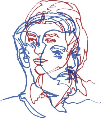 O ve o, iki çift yüzler, sürekli çizgi