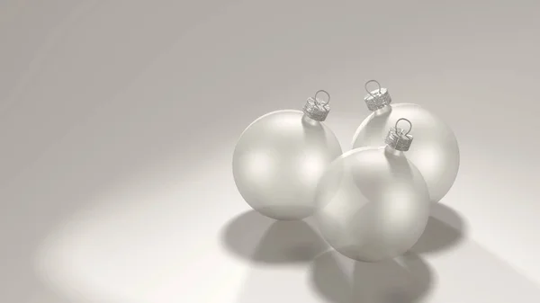 Bolas semitransparentes blancas de Navidad, sepia tonificada — Foto de Stock