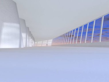 modern bina hafif tonda salonda boş 