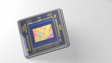 Beyaz izole Smartphone kamera sensörü