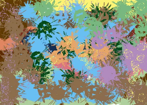 Fondo abstracto con flores — Archivo Imágenes Vectoriales