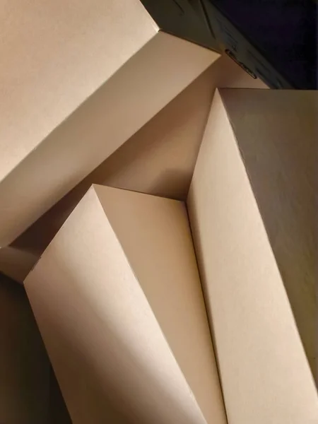 Abstract background carboard package boxes — Stock Photo, Image
