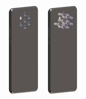 Smarphone altı camras futuristik konsepti ile,