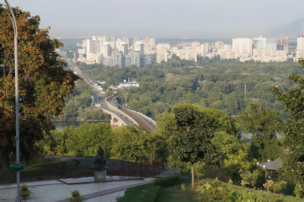 Widok z lotu ptaka miasta Kijowa — Zdjęcie stockowe