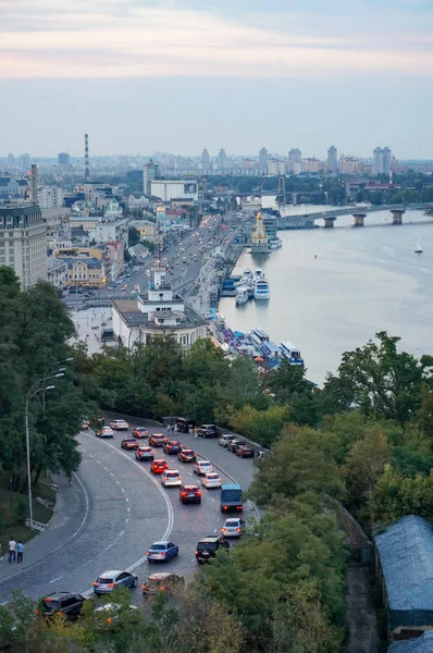 Widok z lotu ptaka na miasto Kijów — Zdjęcie stockowe