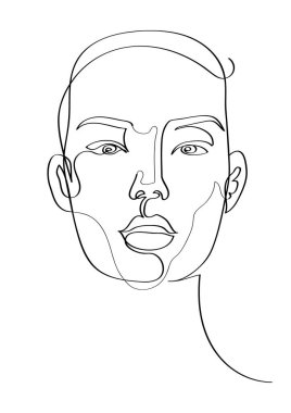 Kadının yüzü ön görünüm