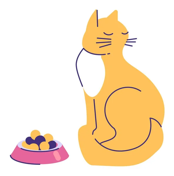 Desen minimalist de pisică — Vector de stoc