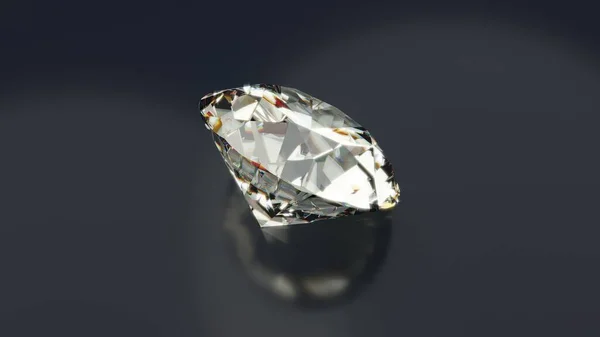 Fehér gyémánt sötét szürke háttér, közelről — Stock Fotó