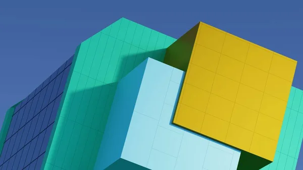 화려 한 색채를 띤 건물에 대한 노골적 인견 해 — 스톡 사진