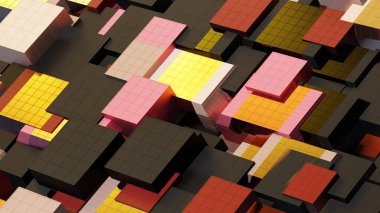 Küplerden oluşan soyut mimari bileşim