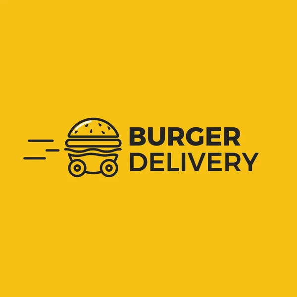 Entrega de hamburguesas. Hamburguesa rápida coche . — Vector de stock
