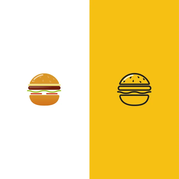 American classic burger house logo. Logotipo per ristorante o caffè o fast food . — Vettoriale Stock