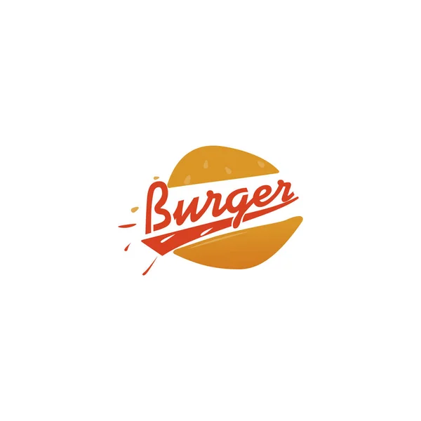 American classic burger house logo. Logotype for restaurant or cafe or fast food. — Stock Vector