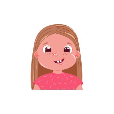 Küçük kız sevimli gülümseyen. Mutlu duygu çocuk 