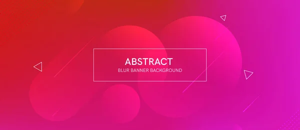 Banner futurictico abstracto con formas de gradiente y desenfoque — Archivo Imágenes Vectoriales
