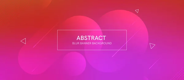 Banner futurictico abstracto con formas de gradiente y desenfoque — Vector de stock