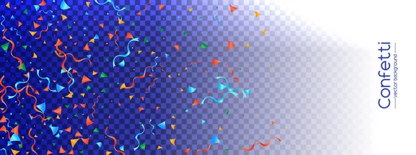 Confetti fondo colorido explosión. Banner de vector abstracto — Vector de stock