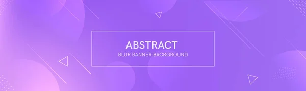 Banner abstrato com formas de gradiente e fundo borrão com cor de néon escuro. Composição dinâmica da forma. Design de modelo de vetor — Vetor de Stock