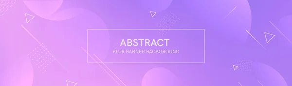 Banner abstrato com formas de gradiente e fundo borrão com cor de néon escuro. Composição dinâmica da forma. Design de modelo de vetor — Vetor de Stock