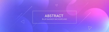 Gradyan şekilli soyut afiş ve koyu neon renkli bulanık arkaplan. Dinamik şekil kompozisyonu. Vektör şablonu tasarımı 