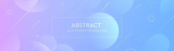 Abstraktes Banner mit Verlaufsformen und unscharfem Hintergrund mit dunkler Neonfarbe. Dynamische Formgebung. Design von Vektorschablonen — Stockvektor