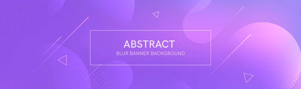 Banner abstrato com formas de gradiente e fundo borrão com cor de néon escuro. Composição dinâmica da forma. Design de modelo de vetor — Vetor de Stock