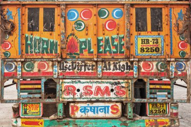 Back view of Indian truck