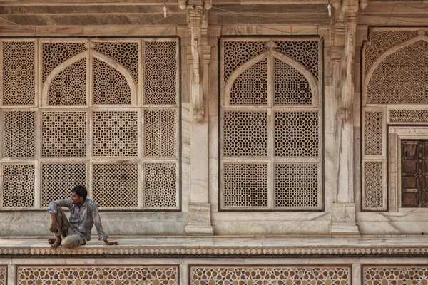 Detail Gebäude Fatehpur Sikri Indien Eine Ansicht Des Grabes Von — Stockfoto
