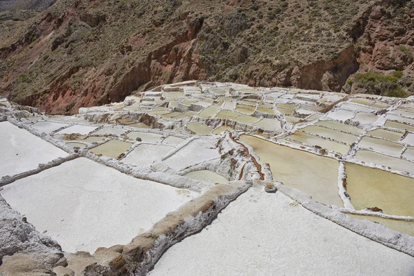 High Angle View Salt Pools Maras — Stock Photo, Image