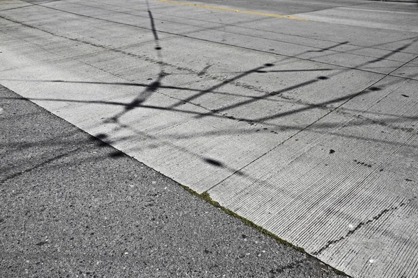 Shadows Electricity Road — Stock Photo, Image