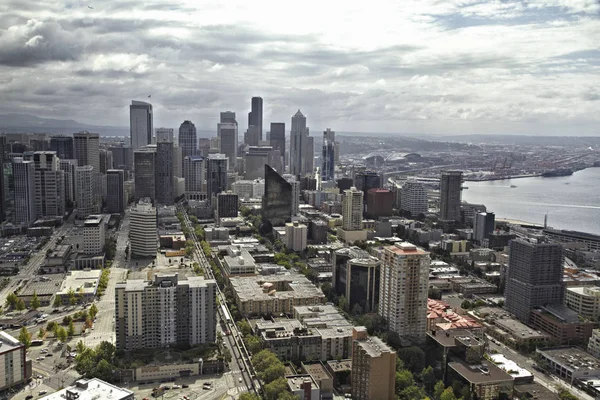 Vista Rascacielos Centro Seattle — Foto de Stock