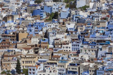 Kadar: Chefchaouen, Morocco mavi şehir Afrca kapatın