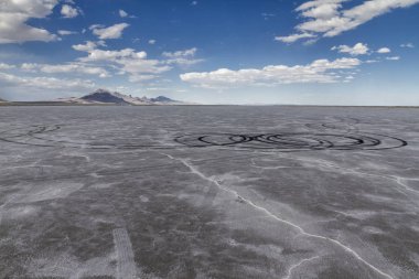 panoramik manzara Bonneville tuz daireler, Utah, ABD