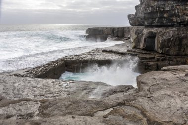 solucan deliği, Inishmore, aran Islands, İrlanda doğal Havuzu