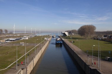 Volkerak su kilitleri, Hollanda Delta Fabrikası 'nın bir parçası.