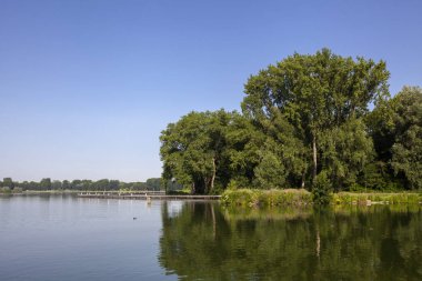 Rotterdam 'ın ufuk çizgisinde Kralın Bos' undan görüldüğü gibi görün