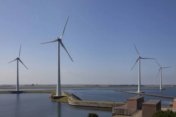 Volkeraksluizen lake krammer. Drone photograpy from the delta wo — Stock Photo, Image